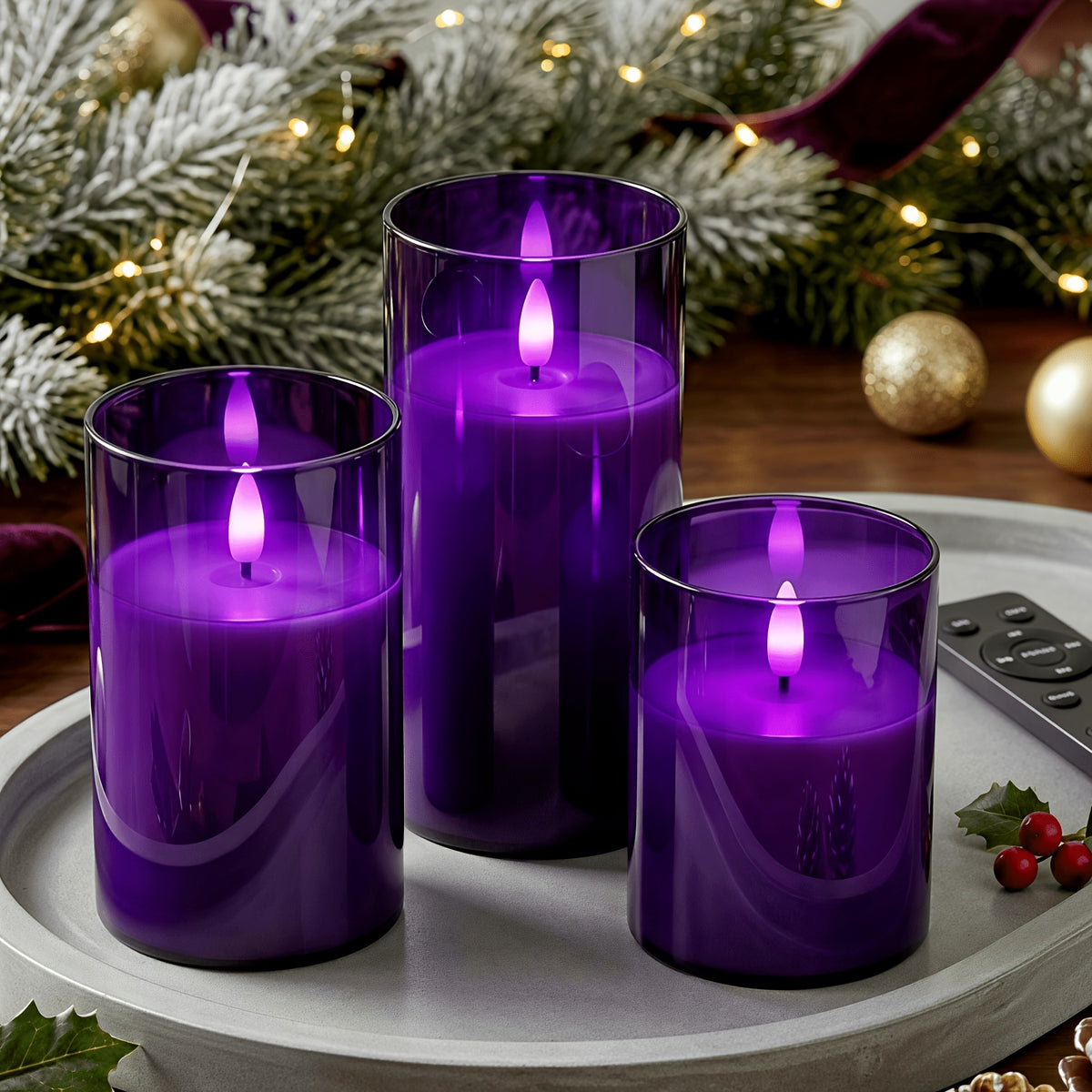 Flameless LED Candle Lamp Set - Halloween Ambiance Lighting