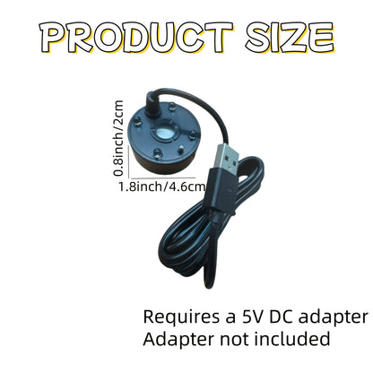 White USB mist maker beside its black counterpart