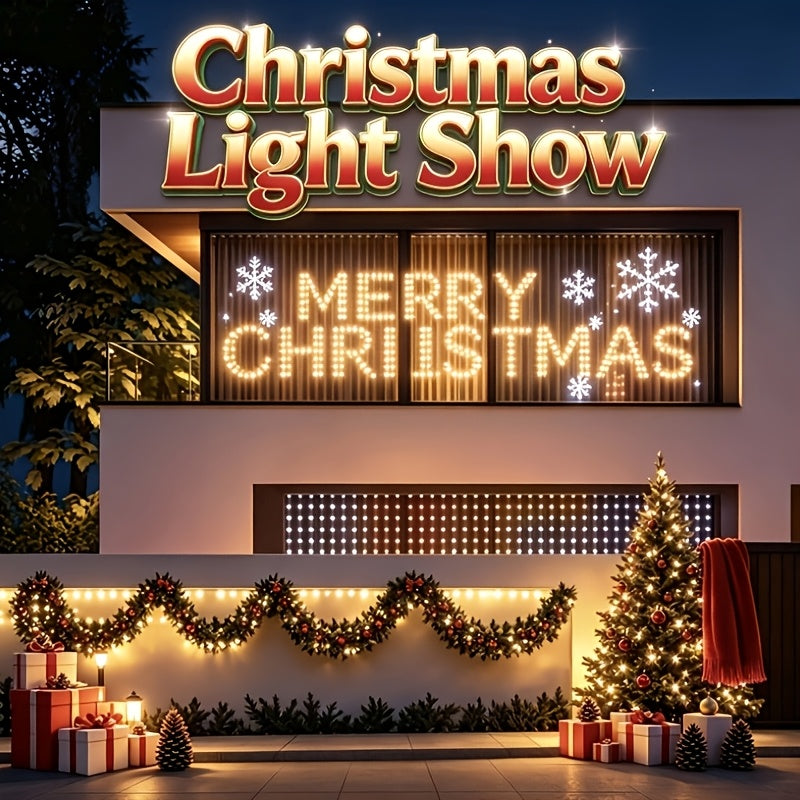Christmas window lights with color effects