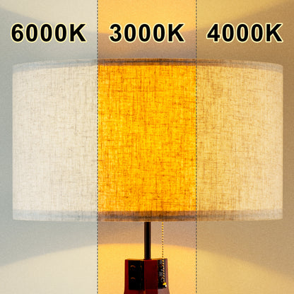 9W LED bulb with 3 color temperature settings for tripod lamp