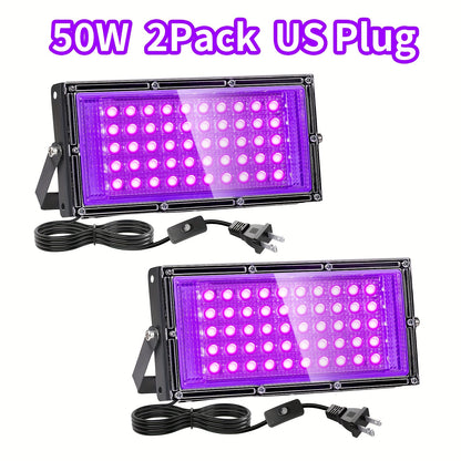 UV Black Light Flood Light - Halloween Glow Party Lighting