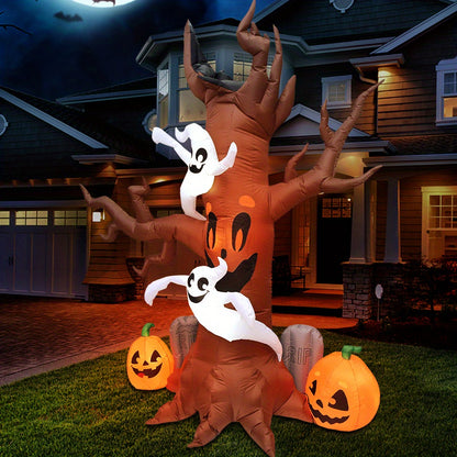 Inflatable dead tree Halloween decoration with built-in LED lighting