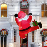 Christmas Inflatables, 6 ft Hanging Climbing Santa with Built-In LED, Indoor & Outdoor Decor