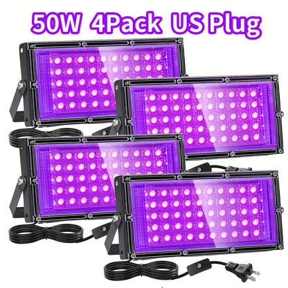 UV Black Light Flood Light - Halloween Glow Party Lighting