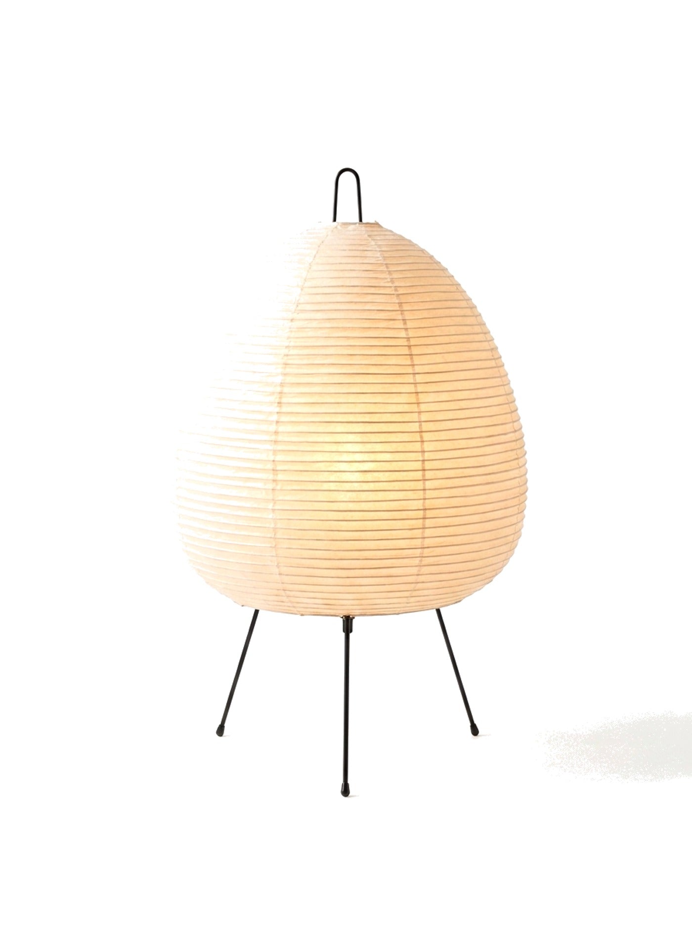 Tsuki Washi Rice Paper Table Lamp, Noguchi-Style Akari Bedside Light