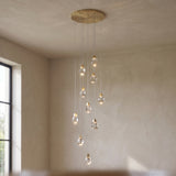 Alaric crystal chandelier with 10 stones, close-up