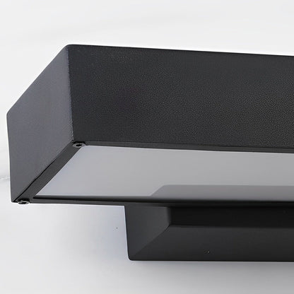 Ledger Outdoor Motion Sensor Wall Light, Linear LED, Black Rectangular, IP65 Waterproof