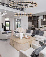 Tavira Chandelier, Two-Tier Round Wagon Wheel Crystal Chandeliers, Bulbs Included, Damp Rated