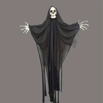 Large Hanging Ghost Decoration, Black or White, Scary Halloween Decor