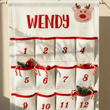 Personalized hanging advent calendar with custom name