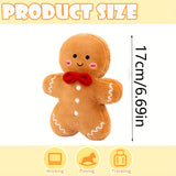Plush gingerbread man for a cookie party table