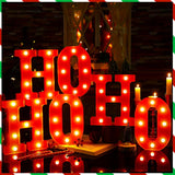 Light up Christmas letter in red plastic, runs on AA batteries