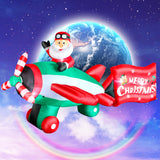 Animated Christmas helicopter inflatable for a large lawn