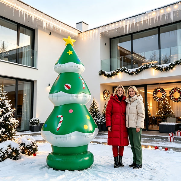 Inflatable Christmas Tree, 7 ft Giant Xmas Decoration for Indoor or Outdoor Yard & Lawn