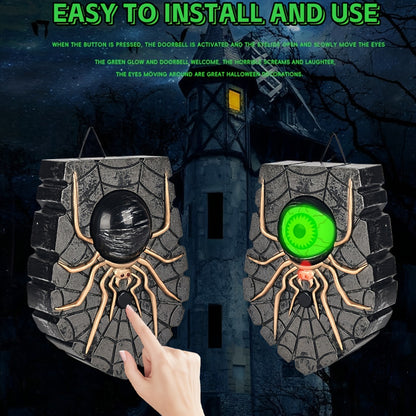 Halloween prank doorbell, side view