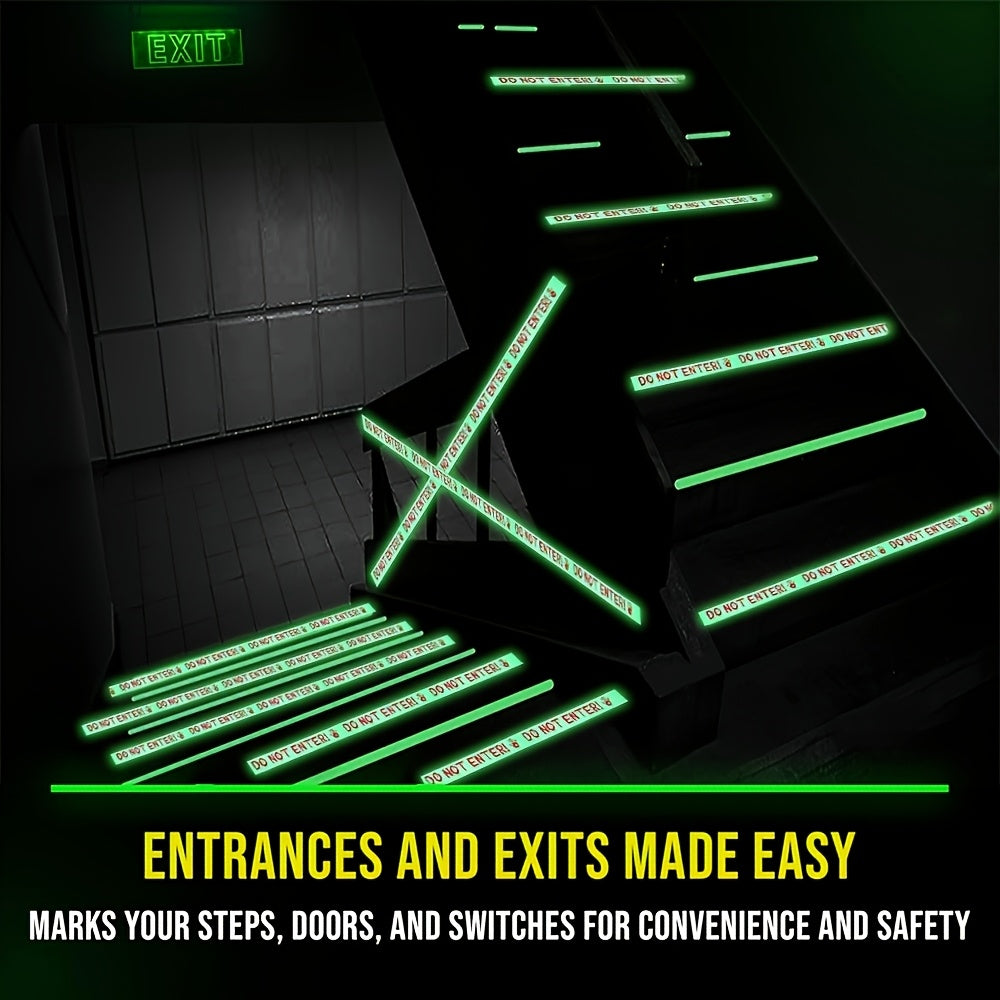 Glow-in-the-Dark Halloween Caution Tape - Outdoor Yard & Party Decor