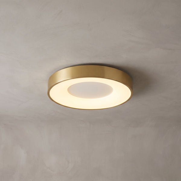 Alaric Flush Mount Ceiling Light, Solid Brass, Low Profile, 3 Sizes
