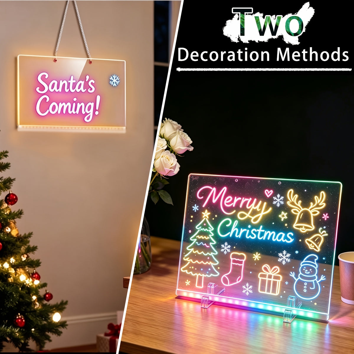 Illuminated acrylic drawing board for room decor