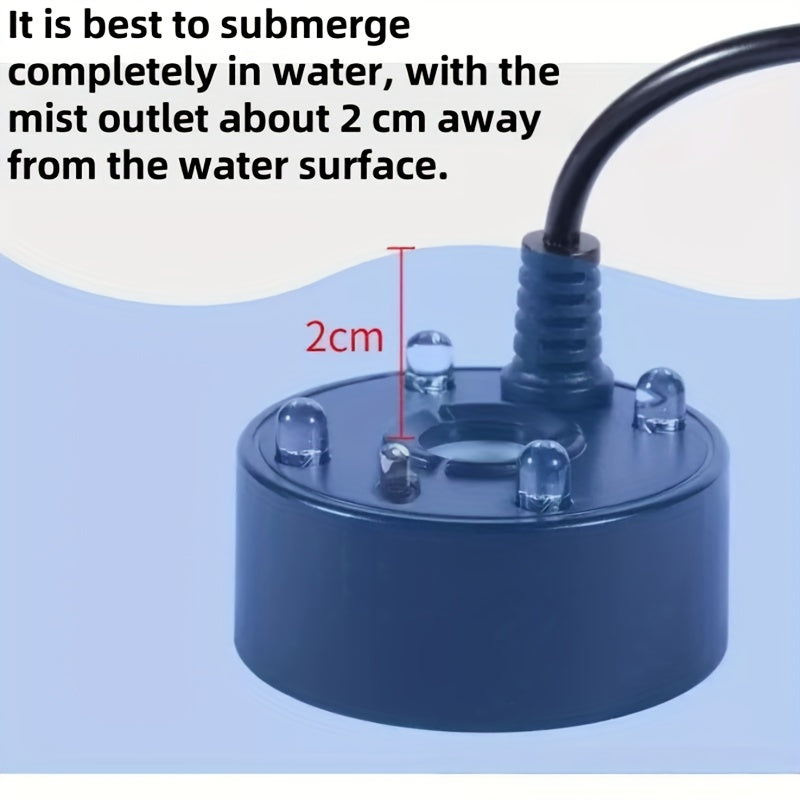 Top of a round plastic mist maker with light window