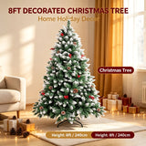 Unlit artificial pine Christmas tree for a living room