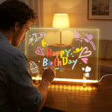 Color changing LED note board for a bedroom wall