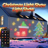 Music sync curtain lights for a holiday party
