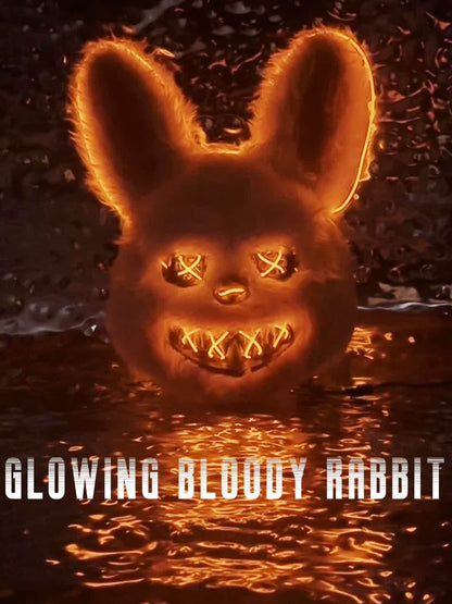 Light-Up Halloween Costume Mask, Glowing Eyes, Bunny or Bear Horror Design