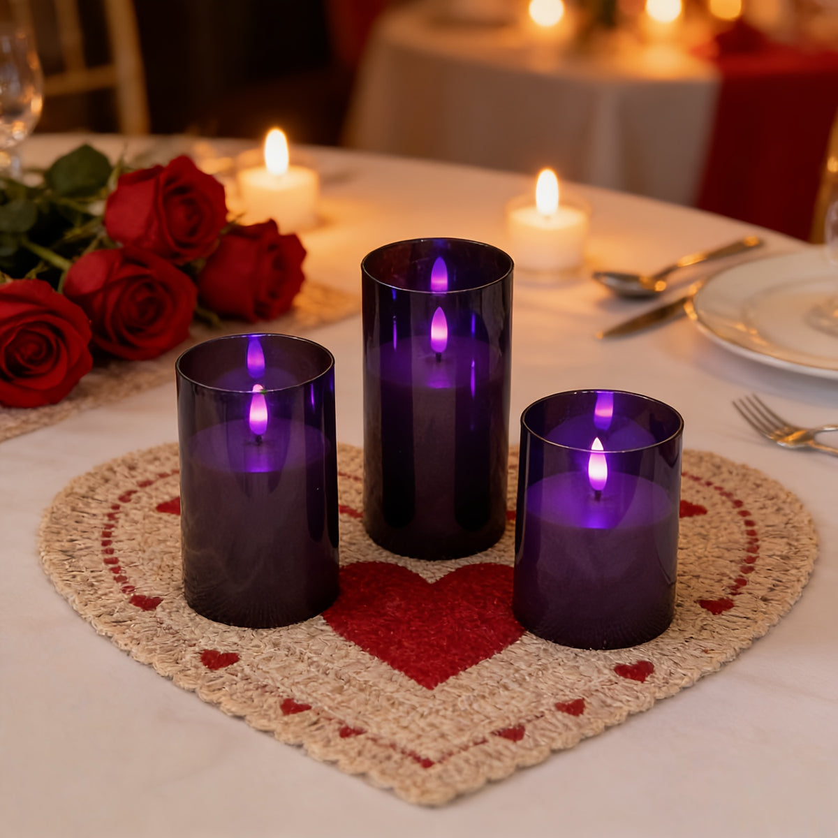 Flameless LED Candle Lamp Set - Halloween Ambiance Lighting