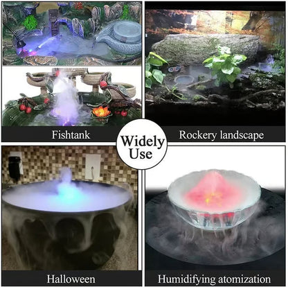 Mist maker fogger used in a Halloween decoration display