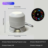 Christmas Projector Light, 360-Degree Rotating Projection Lamp, USB Powered, No Laser, Bedroom