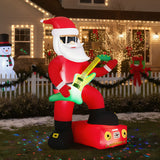 Christmas Inflatable Yard Decorations, Santa Riding Dinosaur, Snowman, Stakes & Storage Bag