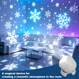 Snowflake projector used as a bedroom night projector