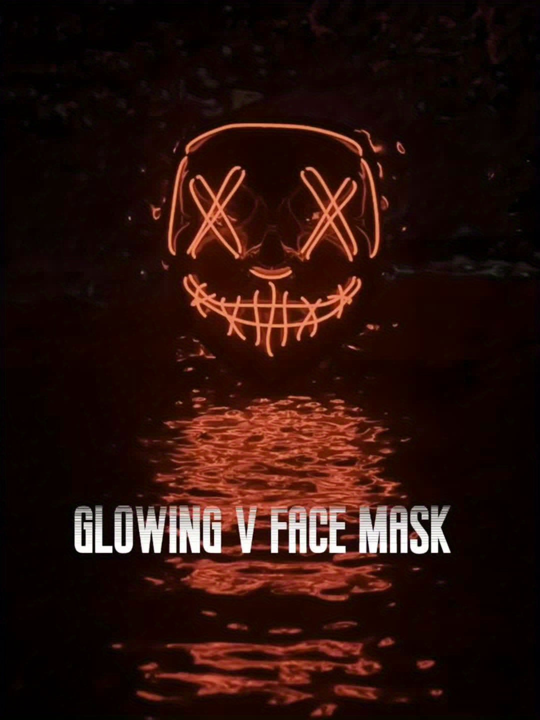 Plastic Halloween mask powered by AA batteries