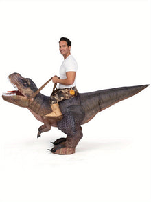 Adult ride-on inflatable T-Rex dinosaur costume
