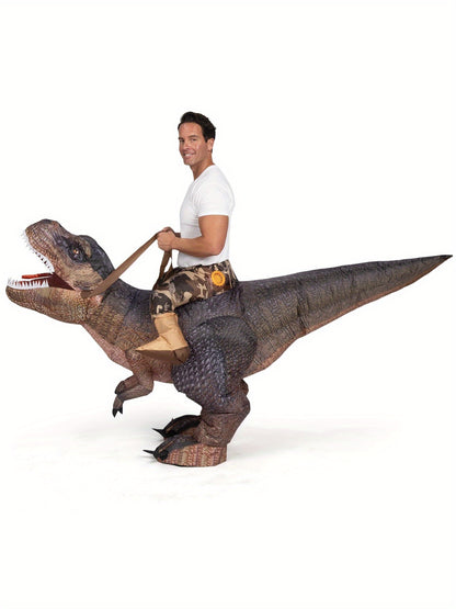 Adult ride-on inflatable T-Rex dinosaur costume