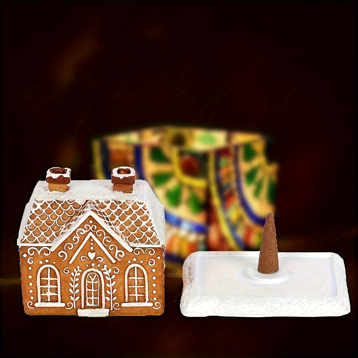 Double chimney house censer for home decor