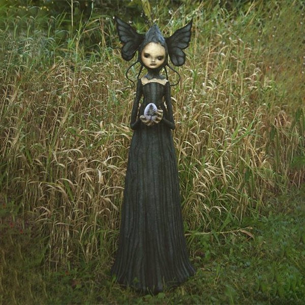 Witch sculpture Halloween decor figurine, product photo 5