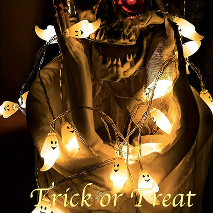 Halloween Ghost LED String Lights - Outdoor Yard & Porch Decoration