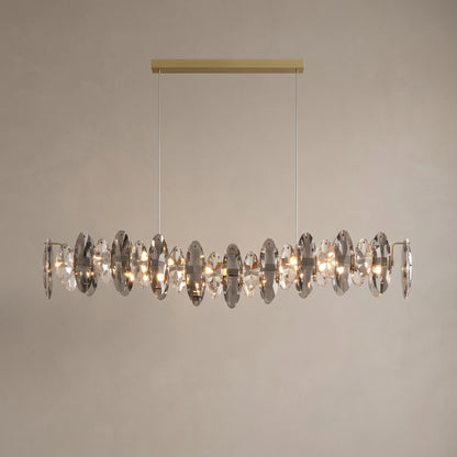 Large size of the Celestial crystal pendant light, close-up
