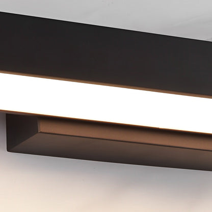 Ledger Outdoor Motion Sensor Wall Light, Linear LED, Black Rectangular, IP65 Waterproof