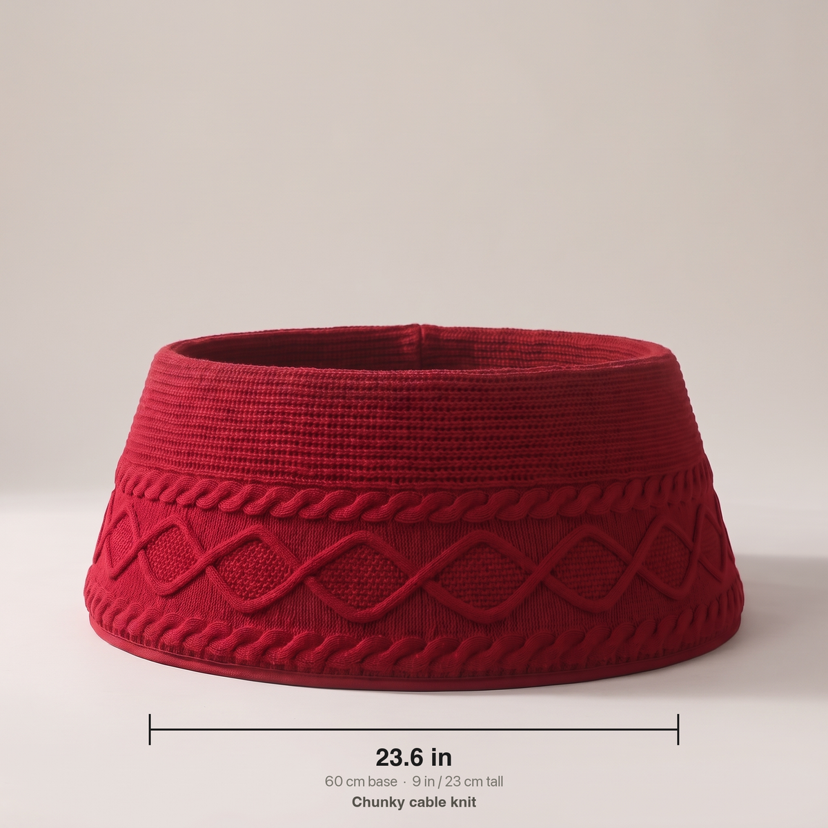 Size: 23.6 in / 60 cm base, 9 in tall