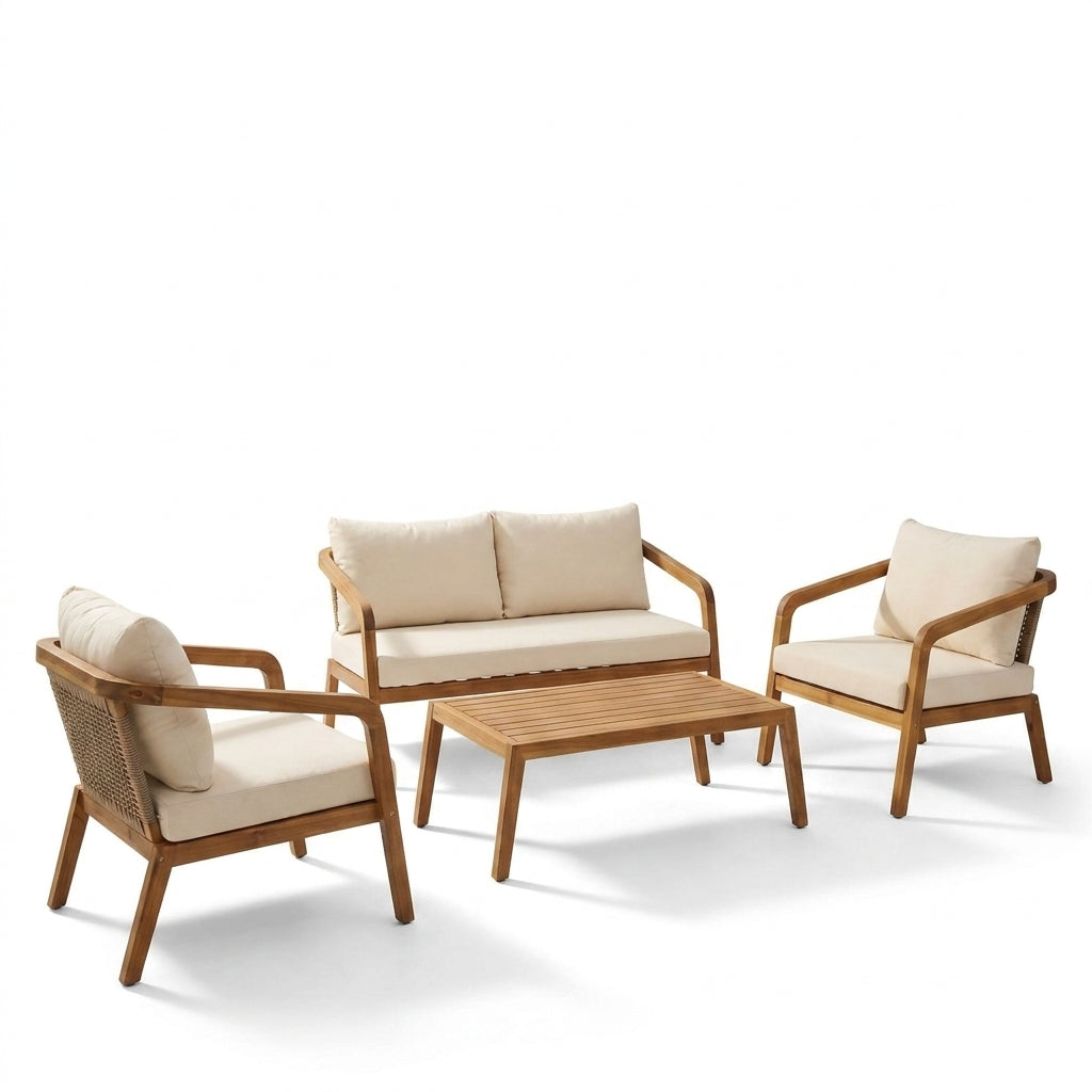 4-Piece Convertible Outdoor Sofa Set - clean studio