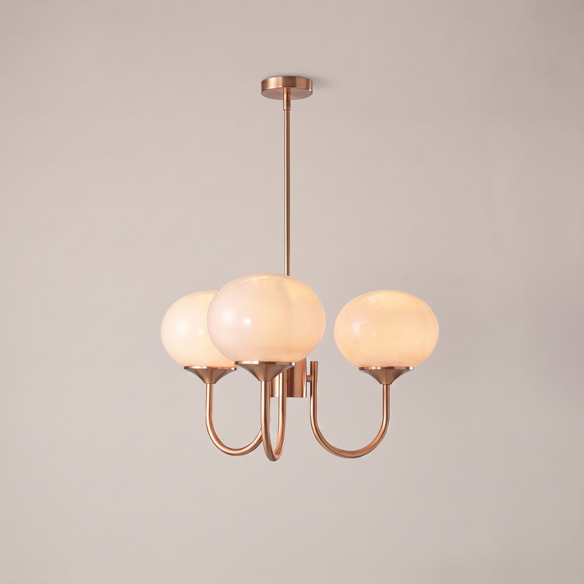 Cloudlet chandelier in Copper and Cream