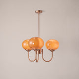 Cloudlet chandelier in Copper and Orange