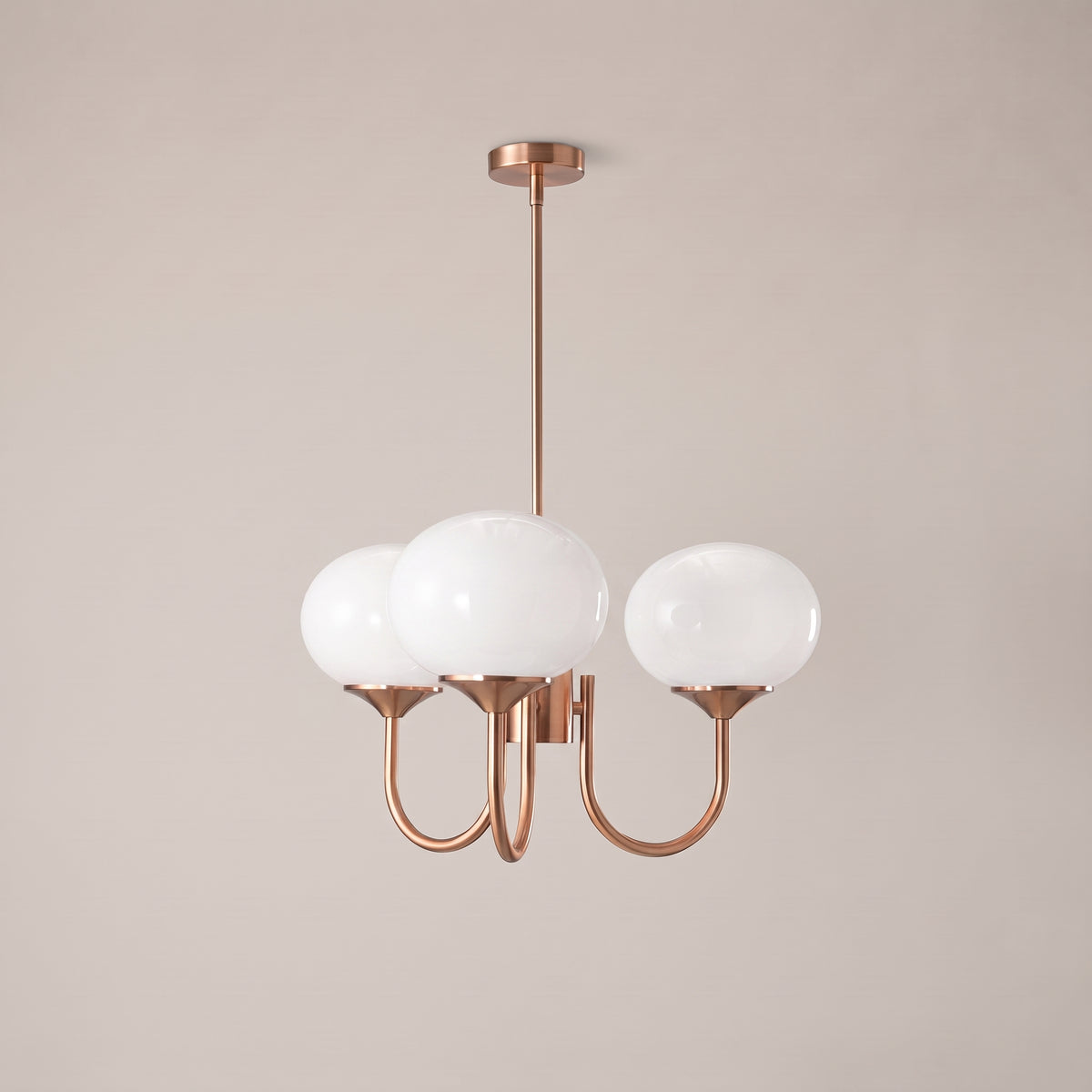 Cloudlet chandelier in Copper and White
