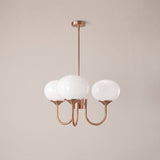 Cloudlet chandelier in Copper and White