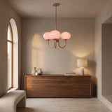 Cloudlet glass chandelier in an elegant entry hall