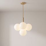 Solenne Pendant, 5 Lights, on a warm light grey studio background
