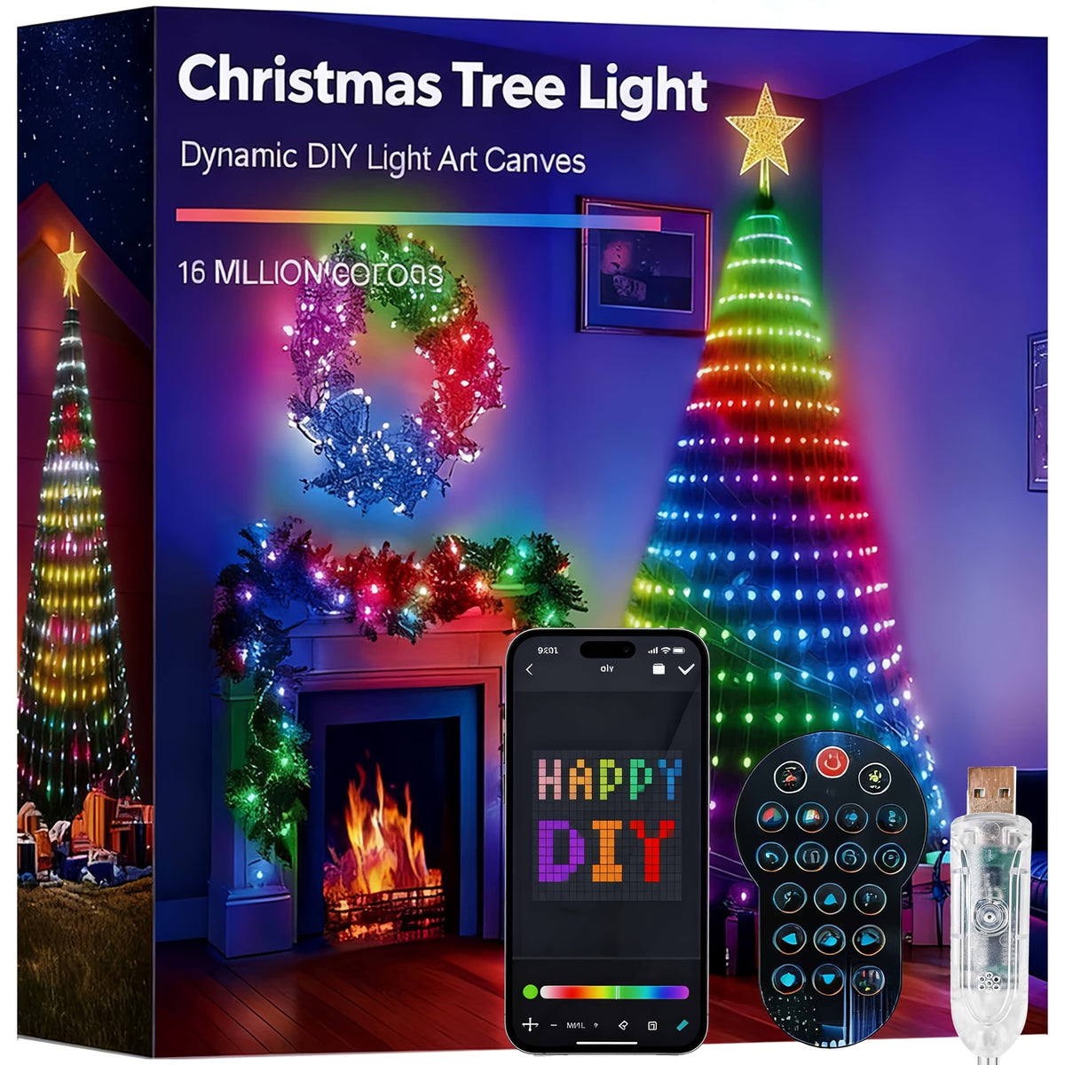 Christmas tree lights with phone app control