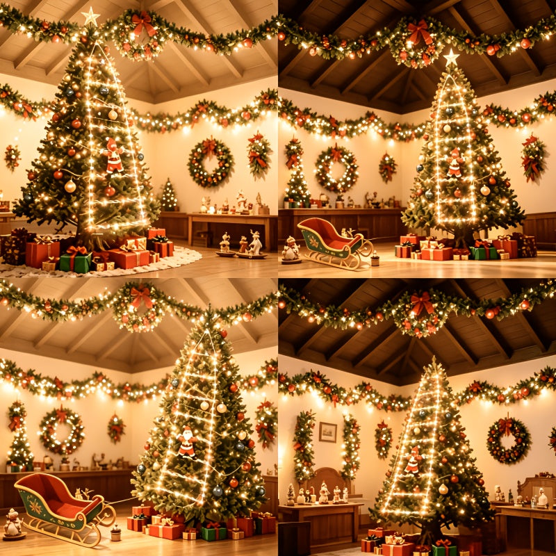 Climbing Santa Ladder Christmas Lights, 8 Modes, USB Powered, 78.7 or 118.1 in